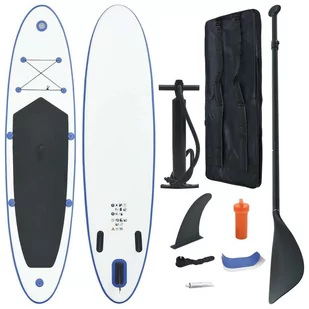 vidaXL Deska SUP z wiosłem biało-czarna 360 x 81 x 10 cm 92202 - Deski SUP i akcesoria - miniaturka - grafika 1