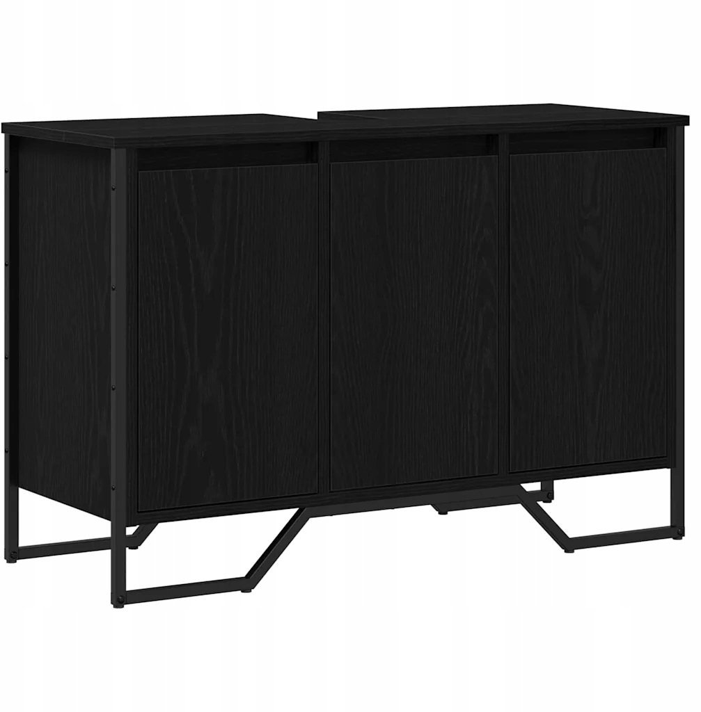 vidaXL Szafka pod umywalkę Dąb czarny 91x35x60 cm