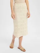 Spódnice - Vila Damska spódnica midi - VINovira Kobiety beżowy jednolity, S - miniaturka - grafika 1
