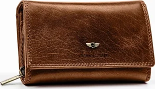Peterson PETERSON skórzany portfel damski PTN-218-BMVT brąz RFID PTN-218-BMVT - Portfele - miniaturka - grafika 1