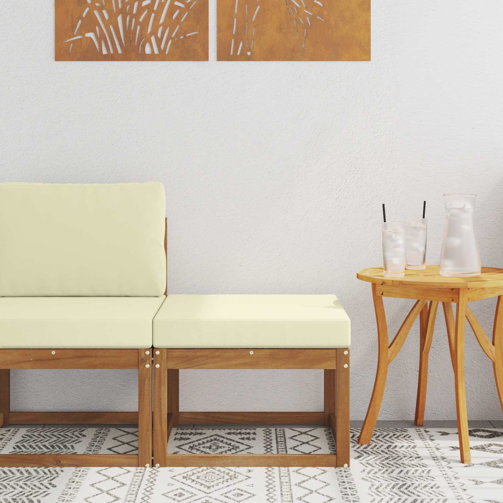 vidaXL Pufa na zewnątrz Lite Drewno Akacji