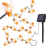 Lampy ogrodowe - Lampki solarne ogrodowe łańcuch pszczółki 4,5m 30LED ciepły - miniaturka - grafika 1