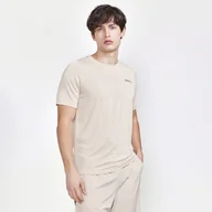 Koszulki męskie - Męska Koszulka z krótkim rękawem CRAFT CORE ESSENCE BI-BLEND TEE M 1913205-211000 – Beżowy - miniaturka - grafika 1