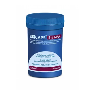ForMEDS BICAPS Witamina B12 MAX 1000 mcg Hydroksykobalamina (60 kaps) fms-106 - Witaminy i minerały - miniaturka - grafika 1
