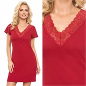 Bielizna nocna - Koszula nocna z wiskozy DONNA Tissi 201 bordo XL - miniaturka - grafika 1