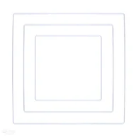 Wyposażenie pokoiku dziecięcego - Obręcz metalowa, kwadrat, biała, 3 szt. - miniaturka - grafika 1