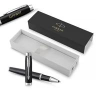 Zestawy piśmiennicze - Pióro Kulkowe Parker IM Essential Matte Black CT z grawerem - miniaturka - grafika 1