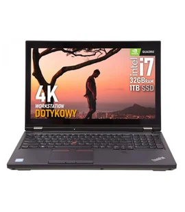 Lenovo Thinkpad P52 i7-8850H 32GB 1TB Dotyk 3840x2160px IPS Quadro P1000 W11 Klasa A - Elektronika OUTLET - miniaturka - grafika 1