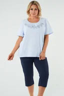 Piżamy damskie - Piżama Italian Fashion Zarita kr.r. sp.3/4 niebieski/granat - miniaturka - grafika 1