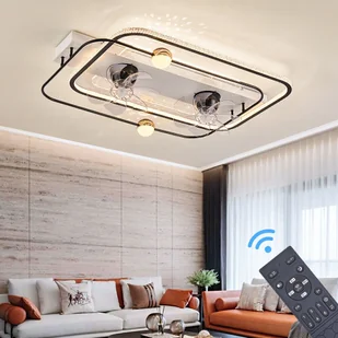 oscylacyjny wentylator sufitowy z oświetleniem LED z pilotem zdalnego sterowania regulacja barwy/jasności światła 6 prędkości, timer 2 godziny YT3306-CFX - Wentylatory sufitowe - miniaturka - grafika 1