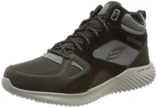 Skechers Męskie trampki Bounder Blast Back, Czarna skóra węgiel drzewny wykończenie PU, 45 EU - Trampki męskie - miniaturka - grafika 1