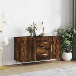 vidaXL Komoda, przydymiony dąb, 100x36x60 cm, materiał drewnopochodny - Komody - miniaturka - grafika 1