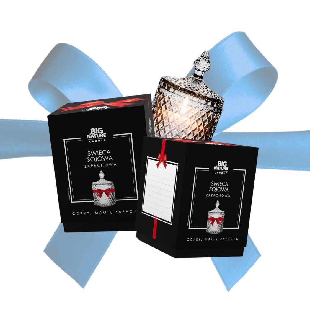 Świeca sojowa zap. insp. DIOR SAUVAGE 485g PREZENTOWA - BIG NATURE CANDLE