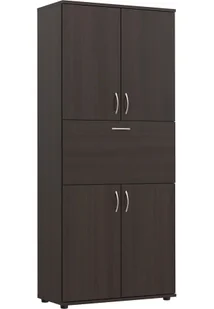 Klasyczny regał biurowy z drzwiczkami i barkiem wenge D5-T95 - Regały Klasyczny regał biurowy z drzwiczkami i barkiem wenge D5-T95 - Regały - miniaturka - grafika 1