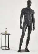 Manekiny wystawowe - M21-8 Man czarny Eurotondisplay Manekin męski stojący czarny matowy lakierowany Egghead Szyk i elegancja - miniaturka - grafika 1