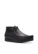 Półbuty męskie - Clarks Shacre Boot [Black Leather] - Rozmiar 42 - miniaturka - grafika 1