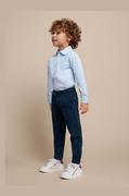 Spodnie i spodenki dla chłopców - Mayoral spodnie dziecięce skater fit kolor granatowy gładkie - miniaturka - grafika 1