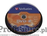 Nośniki danych - Płyty Verbatim DVD-R 4,7GB 16x - Cake Box - 10szt. - Matt Silver - miniaturka - grafika 1