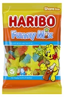 Żelki - Mix żelków Haribo Funny Mix 185g - duże kształty, kolorowy mix - miniaturka - grafika 1