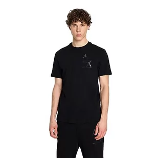 Armani Exchange Męski t-shirt Slim Fit Ax Eagle Tee, czarny, XL - Koszulki męskie - miniaturka - grafika 1