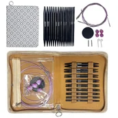 Pasmanteria - Druty na żyłce wymienne zestaw drutów z wymiennymi końcówkami 32 el. - miniaturka - grafika 1