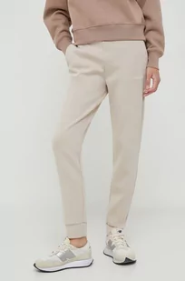Calvin Klein spodnie dresowe damskie kolor szary gładkie - Spodnie damskie - miniaturka - grafika 1