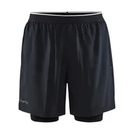 Spodenki męskie - Męskie Spodenki CRAFT ADV CHARGE 2-IN-1 STRETCH SHORTS M 1911911-999000 – Czarny - miniaturka - grafika 1
