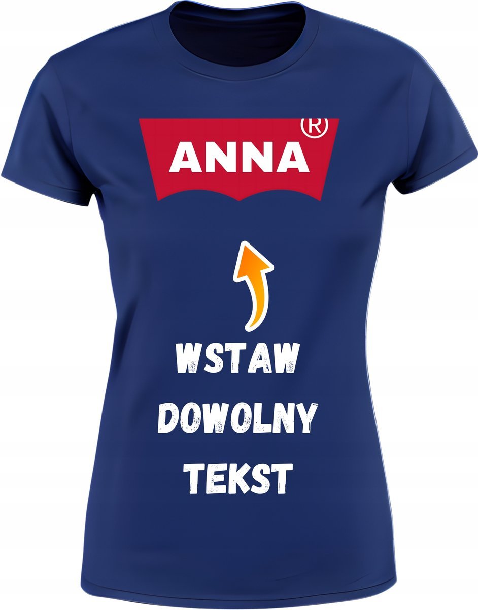Koszulka damska z nadrukiem dowolnym własnym napisem parodia modny t-shirt
