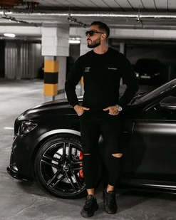 Bluza męska OLAVOGA KAWIS 2024 czerń M - Fashionplace - Bluzy męskie - miniaturka - grafika 1