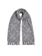 Apaszki i szaliki damskie - Tommy Hilfiger Szalik Monogram AW0AW16650 Szary - miniaturka - grafika 1