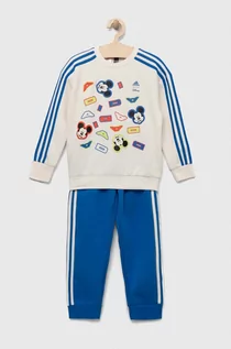 Dresy i komplety dla dziewczynek - adidas dres dziecięcy x Disney kolor beżowy - grafika 1