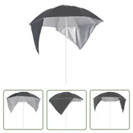 Parasole ogrodowe - The Living Store Parasol plażowy ze ściankami bocznymi - antracytowy - 215 cm - Parasol Ogrodowy - miniaturka - grafika 1