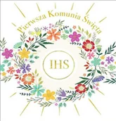 Kartki okolicznościowe i zaproszenia - Karnet KW Komunia Wianek Nowa - miniaturka - grafika 1