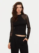 Bluzki damskie - Noisy May Bluzka Maya 27032594 Czarny Regular Fit - miniaturka - grafika 1