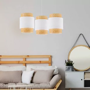 TK Lighting Lampa wisząca nowoczesna BOHO White 3pł. ratan Wysyłka za 0 zł 6537 - Lampy sufitowe - miniaturka - grafika 2