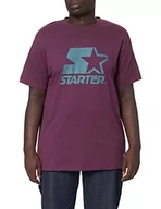 Koszulki męskie - STARTER BLACK LABEL Męski t-shirt z logo startowym, ciemnofioletowy, L - miniaturka - grafika 1