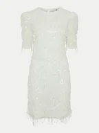 Sukienki - YAS Sukienka koktajlowa Bella 26034900 Biały Regular Fit - miniaturka - grafika 1