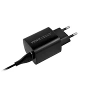 Ładowarki do telefonów - Ładowarka sieciowa VIDVIE PLE249 1xUSB + kabel Micro 3A 18W QC 3.0 czarny - miniaturka - grafika 1