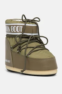 Moon Boot śniegowce MB ICON LOW NYLON kolor zielony 80D1409340 M006 - Śniegowce damskie - miniaturka - grafika 1