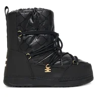 Buty dla dziewczynek - Śniegowce Elisabetta Franchi Snow Boot F4A6-E0457-1860930 D Czarny - miniaturka - grafika 1