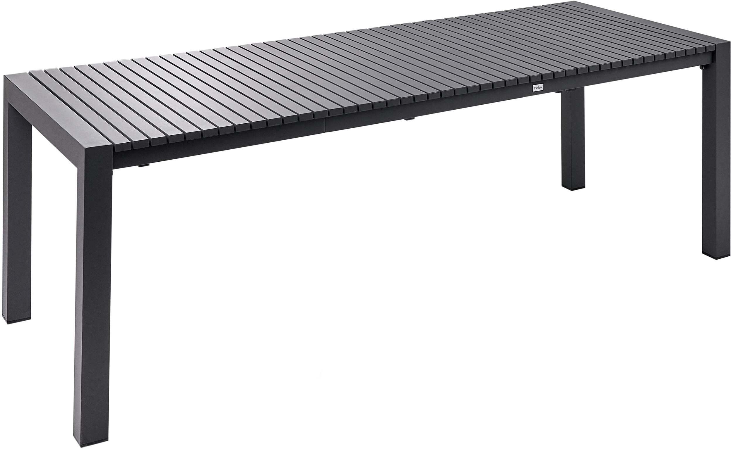 Beliani Stół ogrodowy rozkładany ARDESIO 160/220 cm 90 cm Metal Ciemnoszary