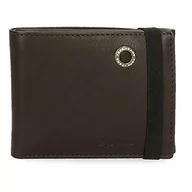 Portfele - Pepe Jeans Badge Portfel z taśmą elastyczną, unikalny, Brązowy, única, Portfel - miniaturka - grafika 1