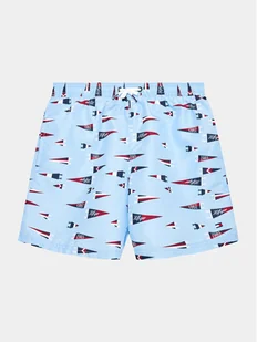 Tommy Hilfiger Szorty kąpielowe UB0UB00484 Niebieski Regular Fit - Spodenki damskie - miniaturka - grafika 1