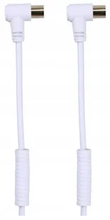 Kabel antenowy kątowy TechniSat IEC 1.5m Biały  od 89 zł! - Kable - miniaturka - grafika 1