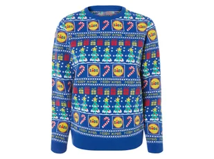 esmara® Sweter damski świąteczny z kolekcji Lidla (XS (32-34), Niebieski) - Swetry damskie - miniaturka - grafika 1