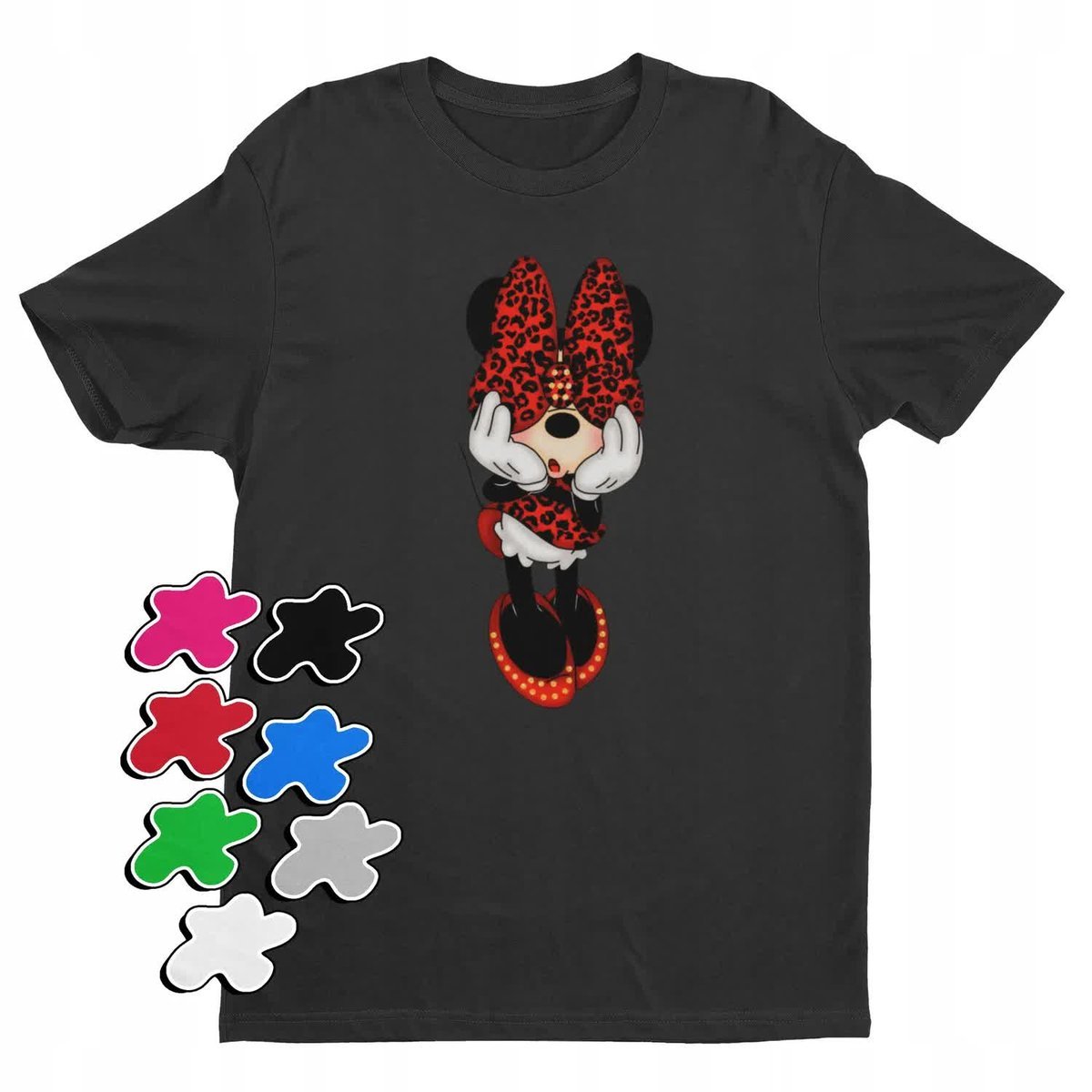 Koszulka T-Shirt Dziecięca Z Nadrukiem Myszka Miki Minnie Różne -L 146-152