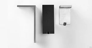 Noga do mebli Fonda 150 Aluminiowa czarna - Meble modułowe i akcesoria - miniaturka - grafika 1