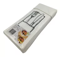 Folia, papier śniadaniowy, serwetki - Torebka koperta 120x290 biała nadruk "Sztućce" 30g 500 szt - miniaturka - grafika 1