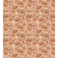 Fototapety - Fototapeta haftowany kwiatowy wzór jasny brąz,beżowymIżółtym - 2.5 x 2.79 m - ESTAHOME - miniaturka - grafika 1