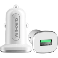 Ładowarki samochodowe - Ładowarka samochodowa VEN-DENS VD-CC002 18W Biały - miniaturka - grafika 1